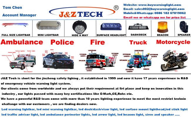 barra de luz de advertencia led